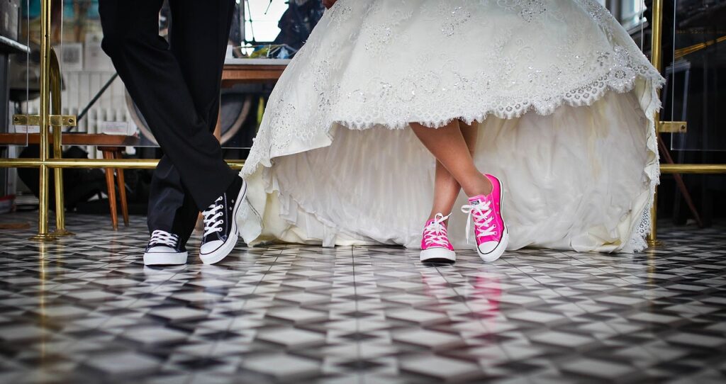 marriage, bridal, wedding, shoes, wedding dress, sneakers, legs, crossed legs, footwear, husband and wife, bride and groom, bridal gown, wedding photography, marriage, wedding, wedding, wedding, wedding, wedding, shoes